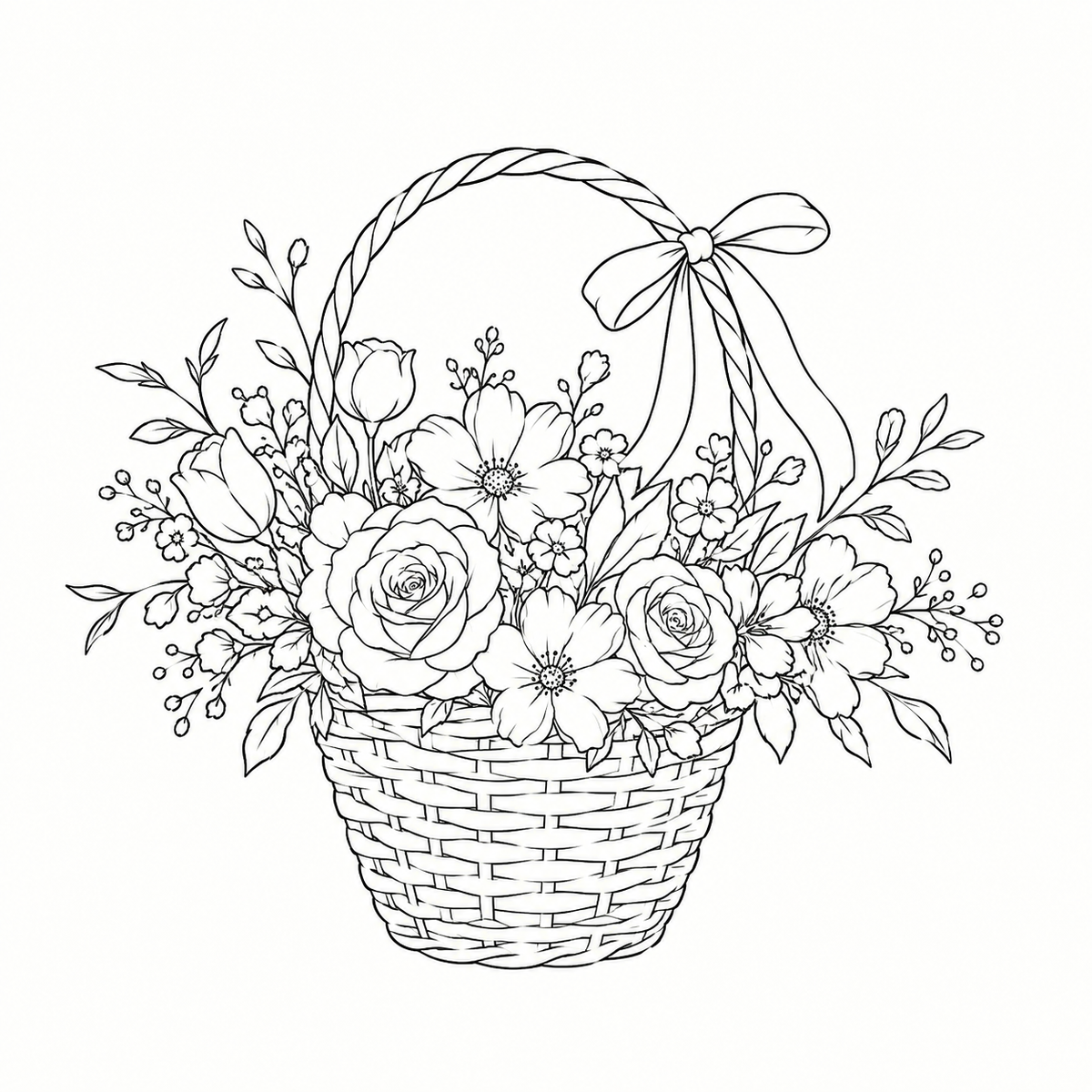 custom basket flower