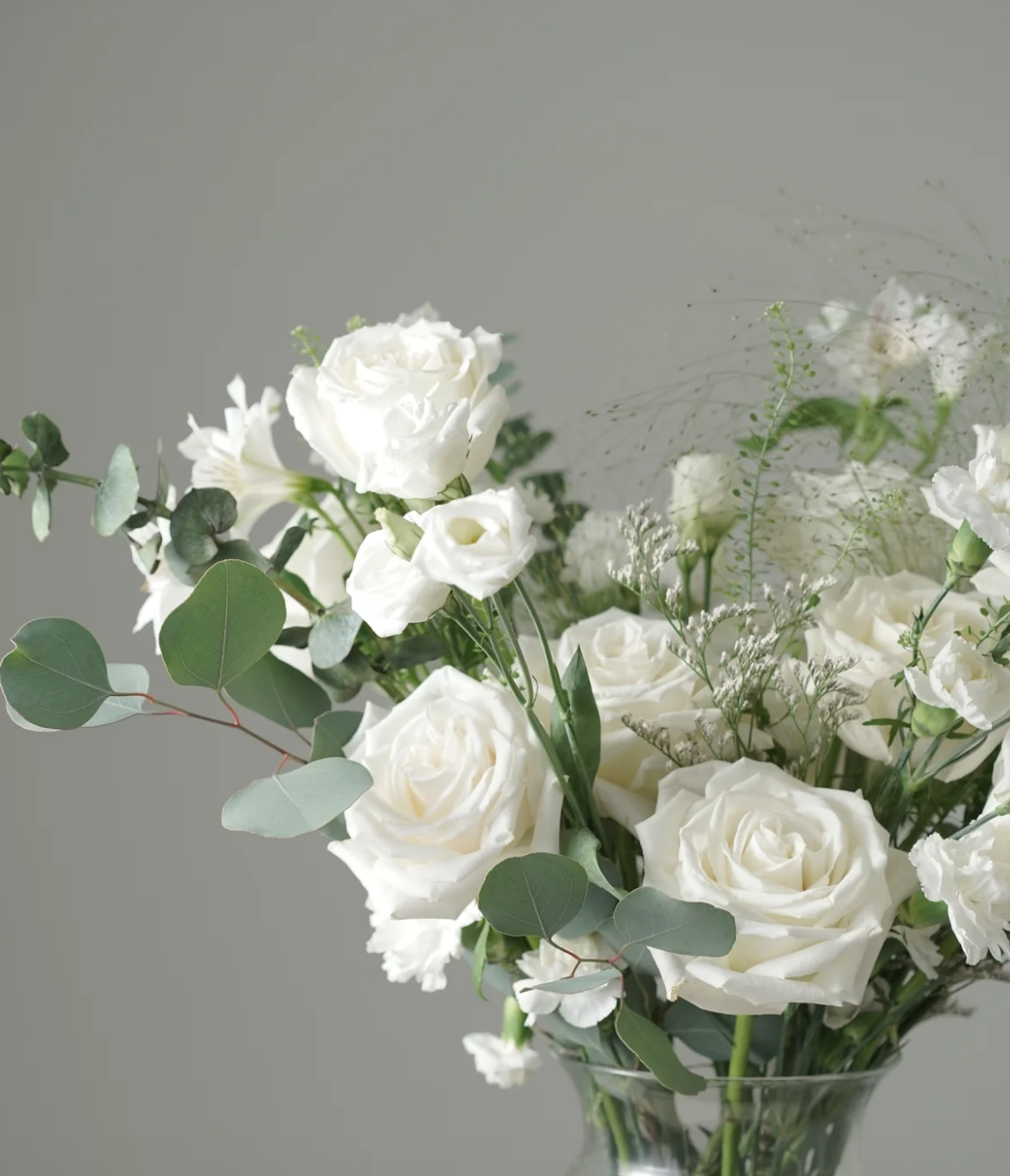 La Fortune Vase Arrangement - White