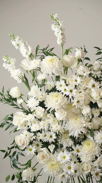 White Funeral Flowers Standing Spray