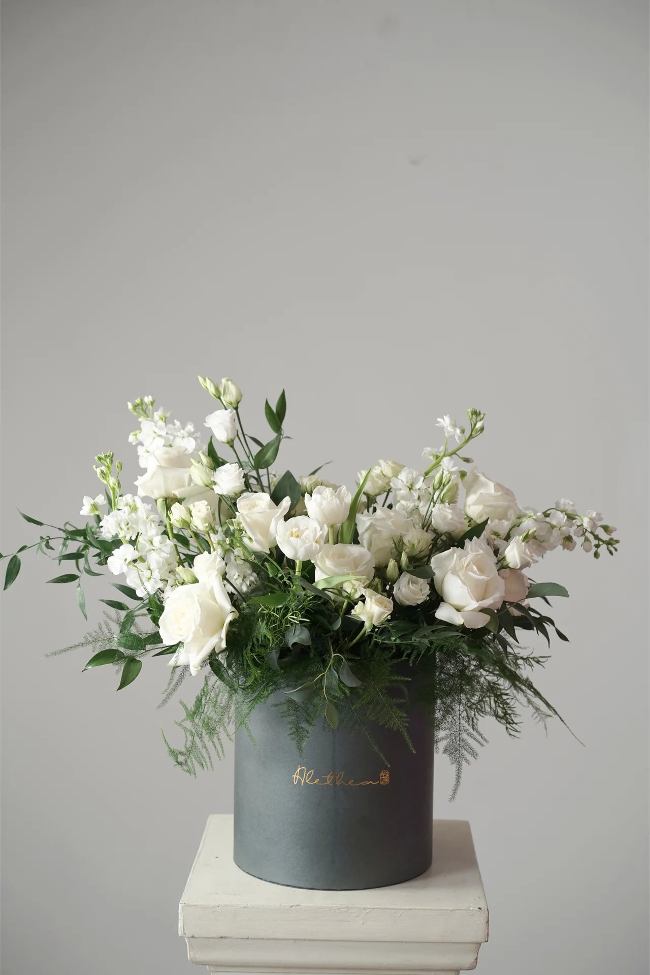 White Flowers Bucket