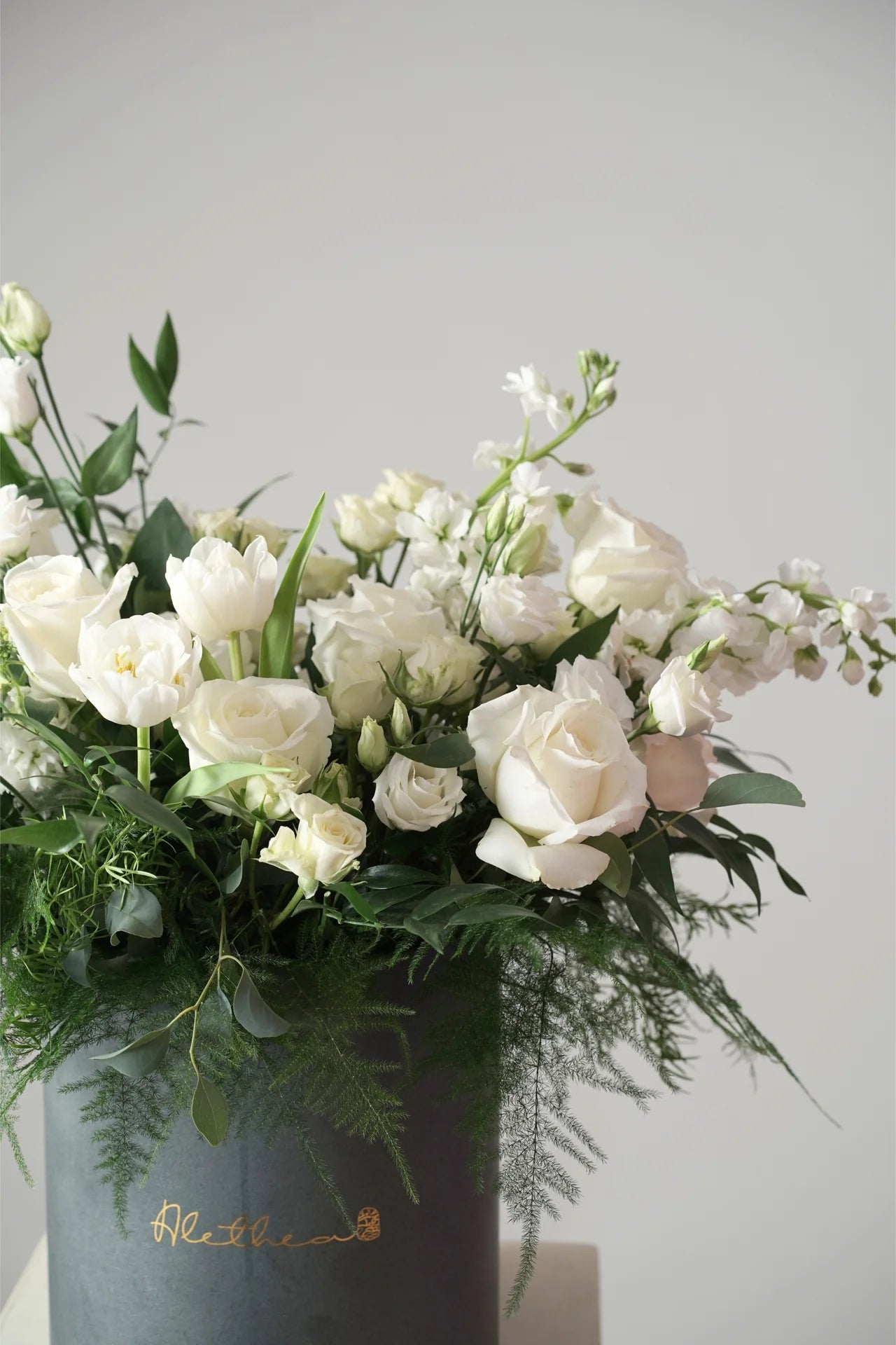 White Flowers Bucket