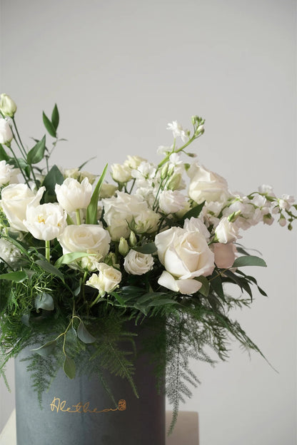 White Flowers Bucket
