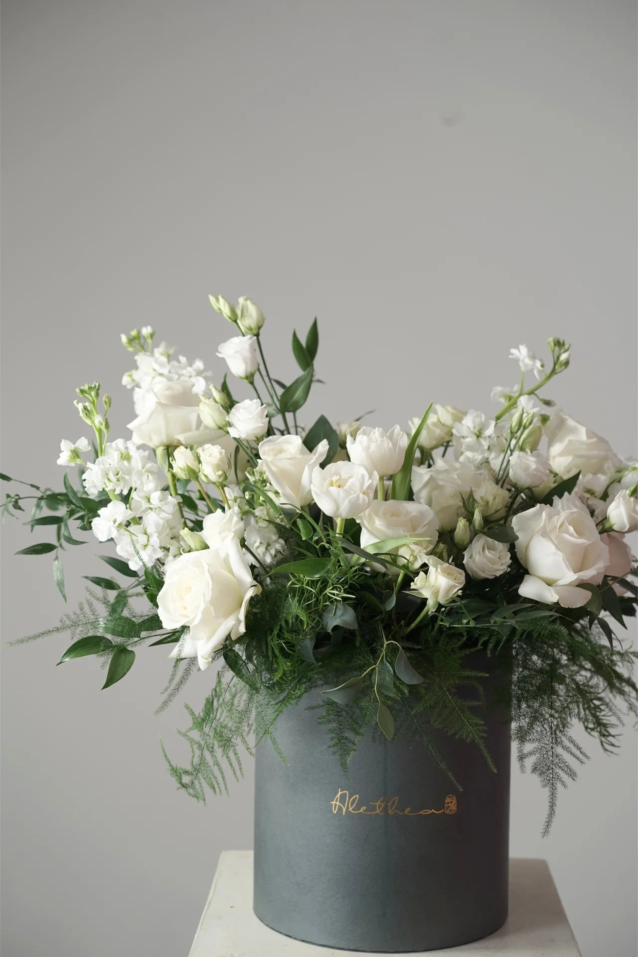 White Flowers Bucket