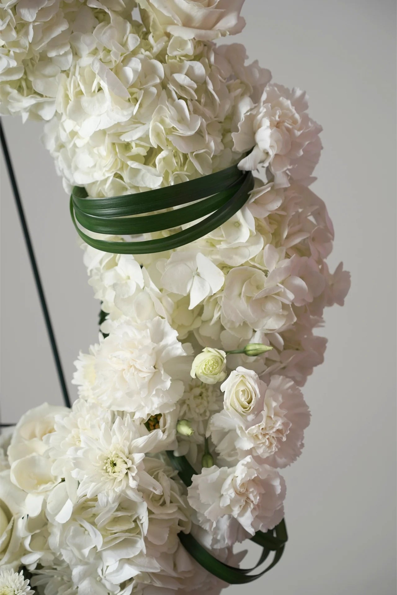 White Funeral Flowers Circle Wreath